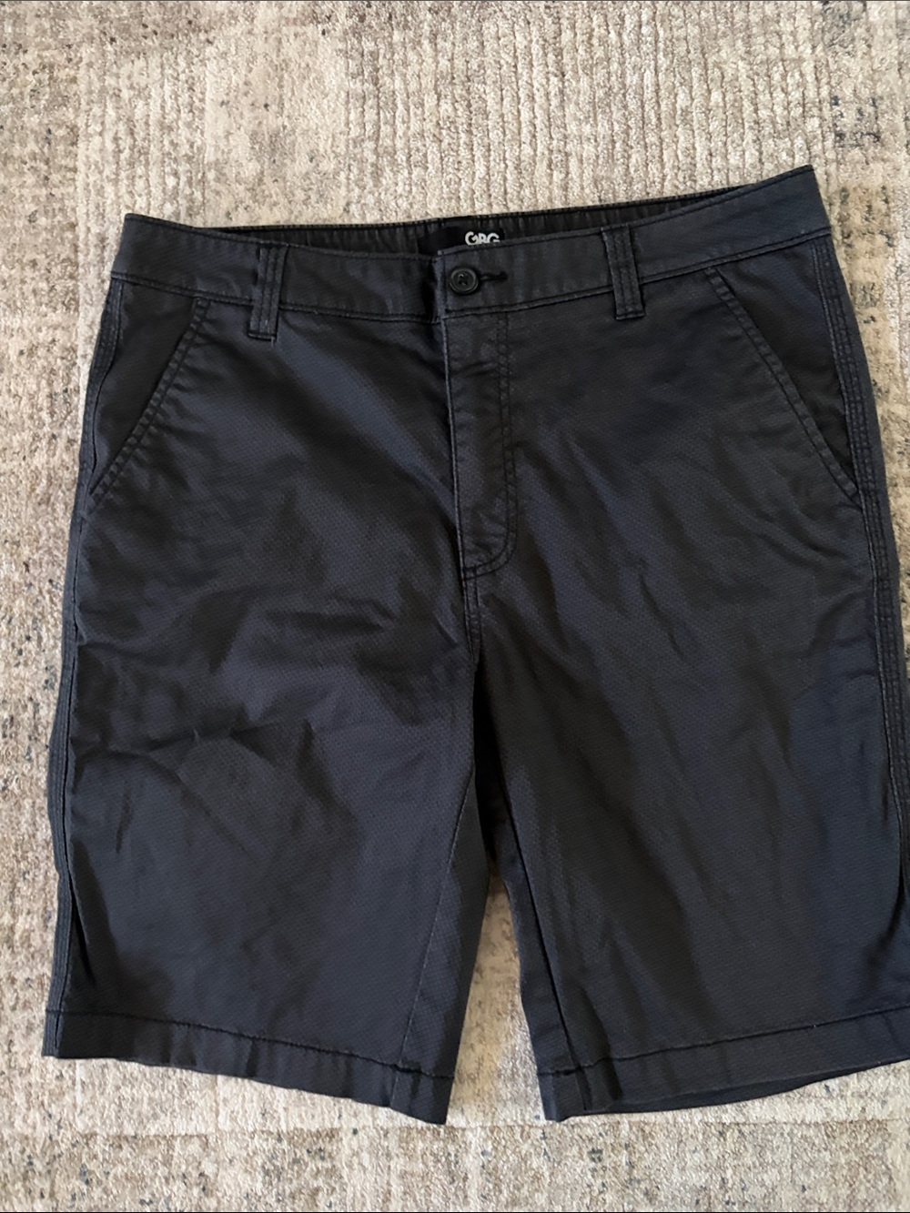 GBG Los Angeles Men's Black Flat-Front Chino Shorts